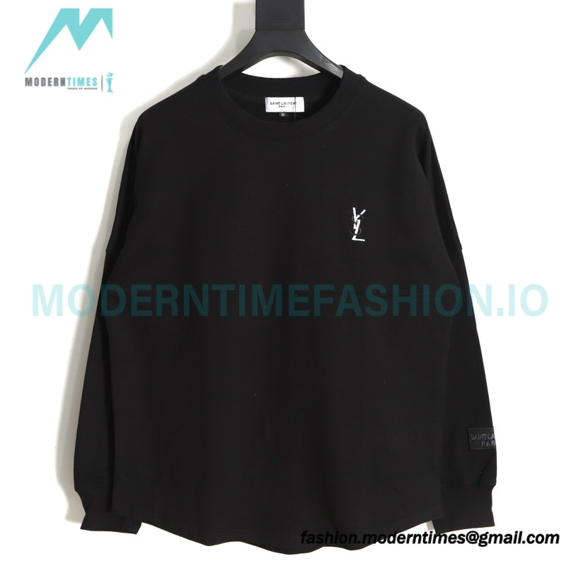 Saint Laurent Paris - Basic Letter Embroidered Logo Hoodie
