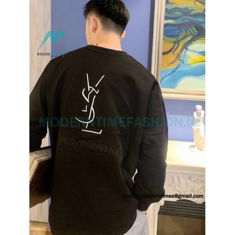 Saint Laurent Paris - Basic Letter Embroidered Logo Hoodie