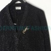 Saint Laurent - 23FW Silver Wool Cardigan Sweater