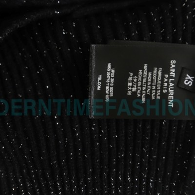 Saint Laurent - 23FW Silver Wool Cardigan Sweater