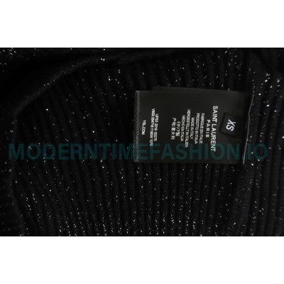 Saint Laurent - 23FW Silver Wool Cardigan Sweater
