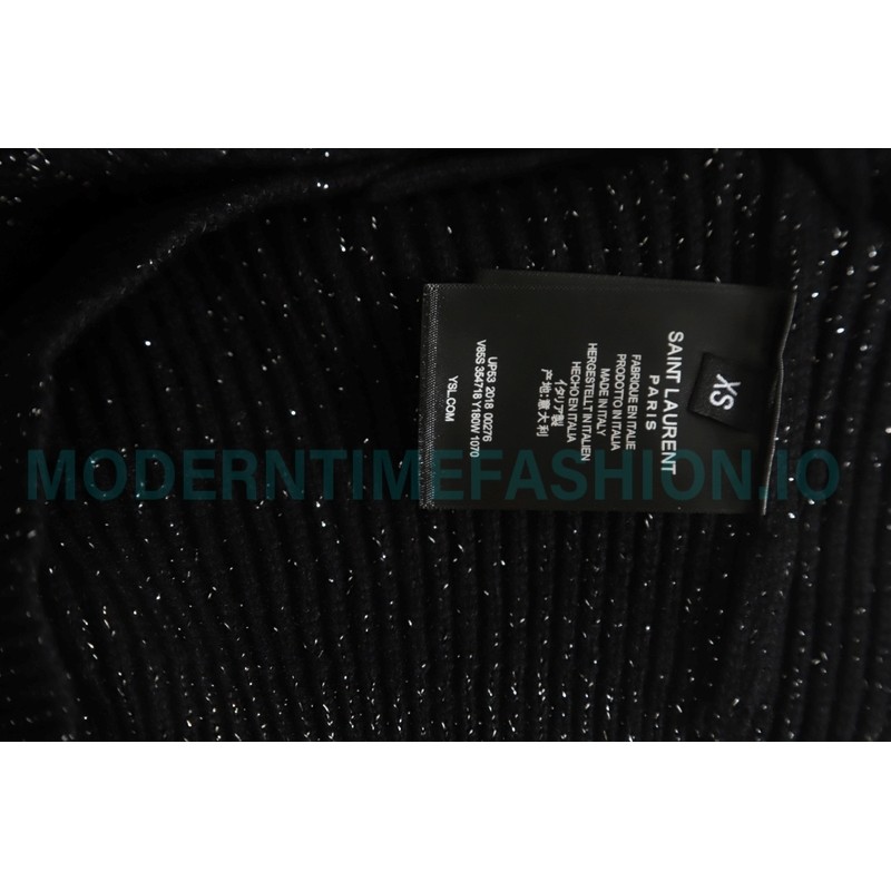 Saint Laurent - 23FW Silver Wool Cardigan Sweater