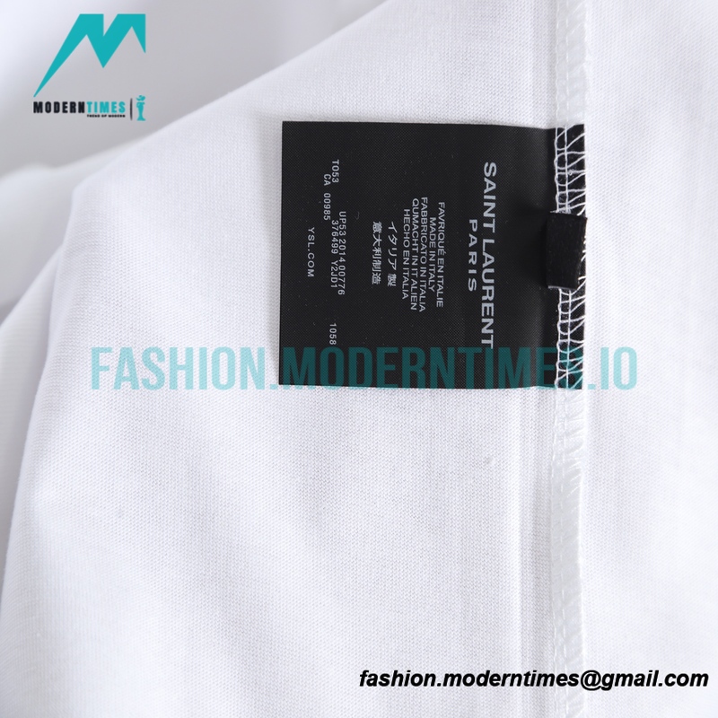 Saint Laurent - 23FW Lettered Print Short-sleeved T-shirt