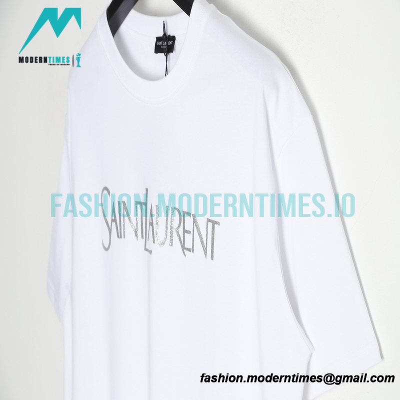 Saint Laurent - 23FW Lettered Print Short-sleeved T-shirt