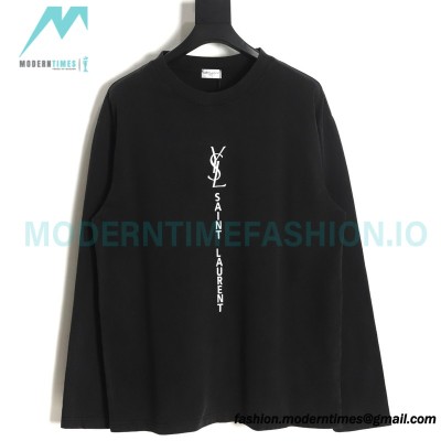 Saint Laurent - 23SS Wash Water Fluorescent Long Sleeve T-shirt