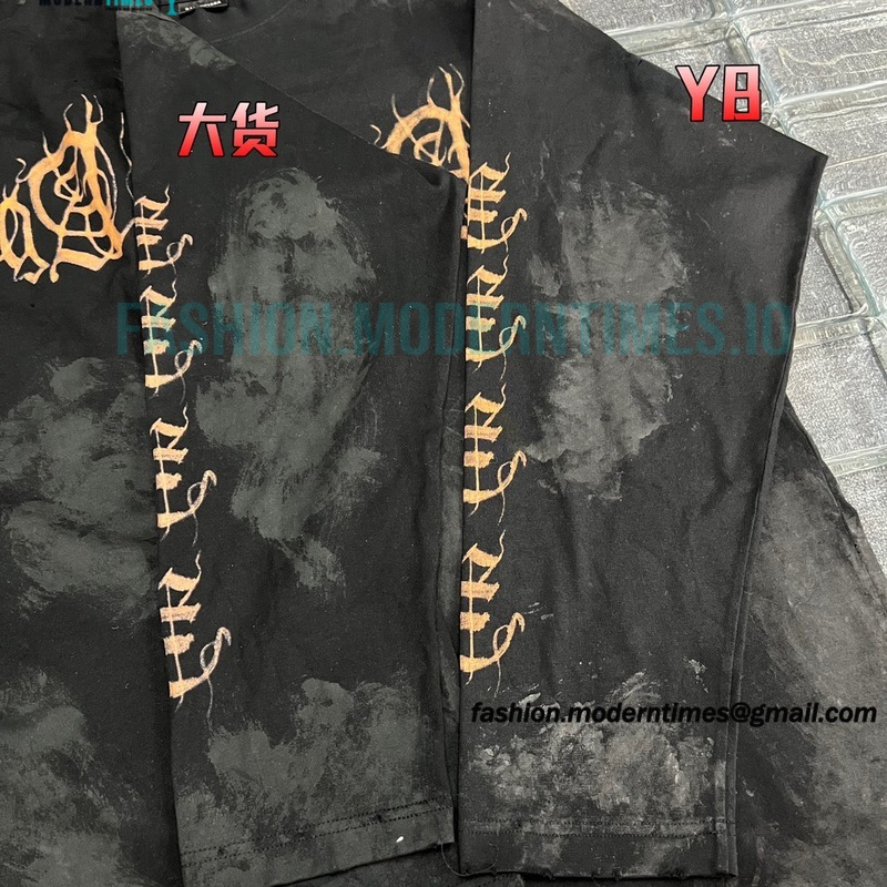Balenciaga - 23FW Mud Dyed Sanskrit Base Long Sleeve T-shirt Balenciaga - 23FW Mud Dyed Sanskrit Base Long Sleeve T-shirt