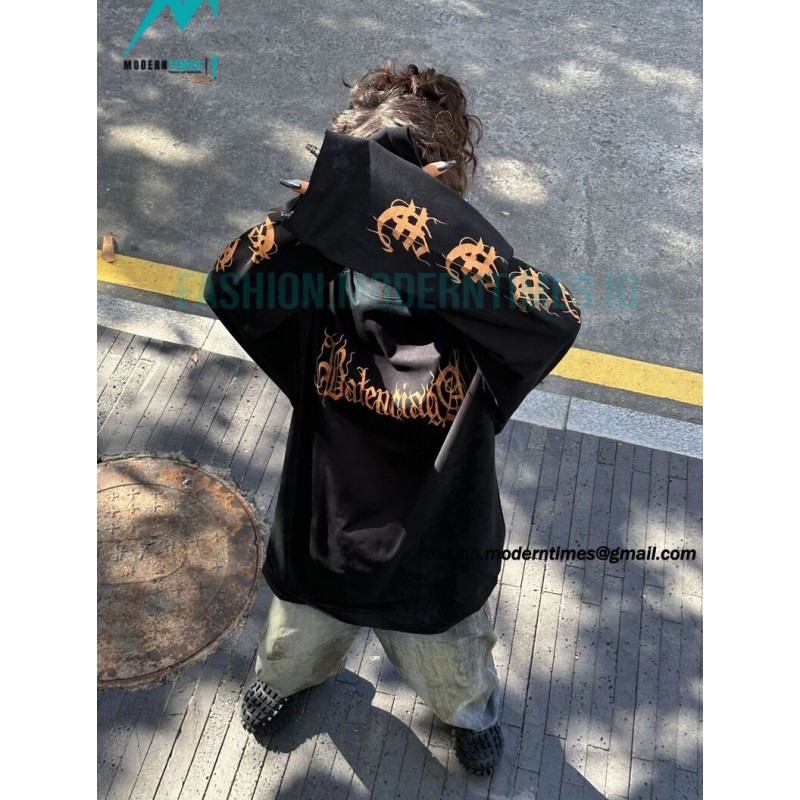 Balenciaga - 23FW Mud Dyed Sanskrit Base Long Sleeve T-shirt Balenciaga - 23FW Mud Dyed Sanskrit Base Long Sleeve T-shirt
