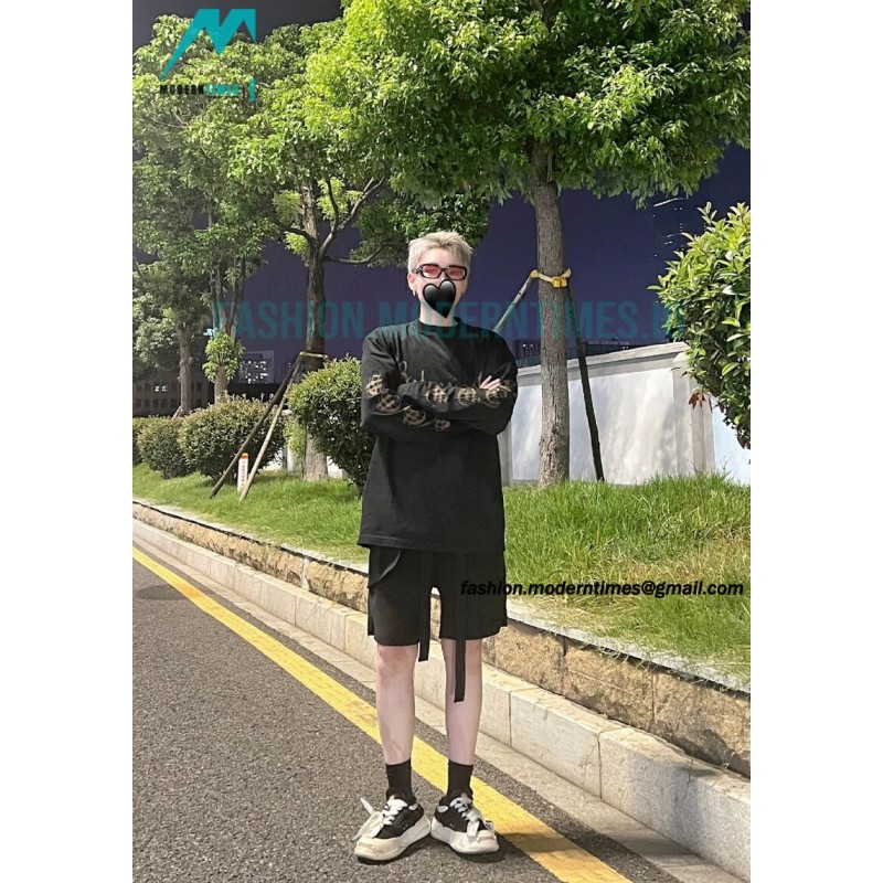 Balenciaga - 23FW Mud Dyed Sanskrit Base Long Sleeve T-shirt Balenciaga - 23FW Mud Dyed Sanskrit Base Long Sleeve T-shirt