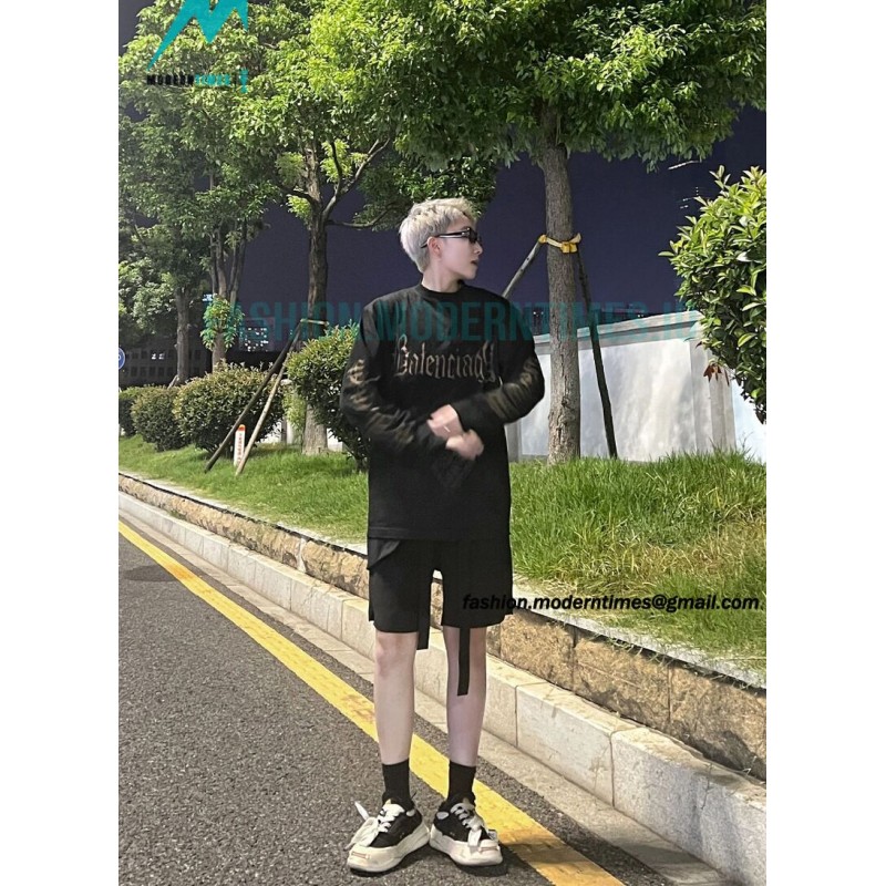 Balenciaga - 23FW Mud Dyed Sanskrit Base Long Sleeve T-shirt Balenciaga - 23FW Mud Dyed Sanskrit Base Long Sleeve T-shirt