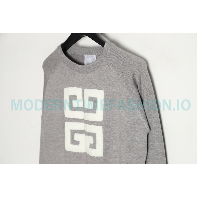 Givenchy - 23ss Latest Sweater Collection Flocked Logo crewneck sweater Givenchy - 23ss Latest Sweater Collection Flocked Logo crewneck sweater