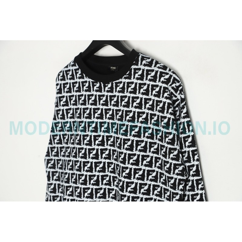 Fendi - 23FW Full Print Double F Print Round Neck Hoodie Fendi - 23FW Full Print Double F Print Round Neck Hoodie