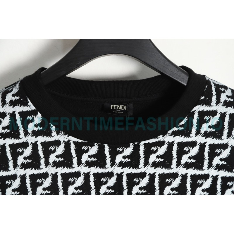 Fendi - 23FW Full Print Double F Print Round Neck Hoodie Fendi - 23FW Full Print Double F Print Round Neck Hoodie