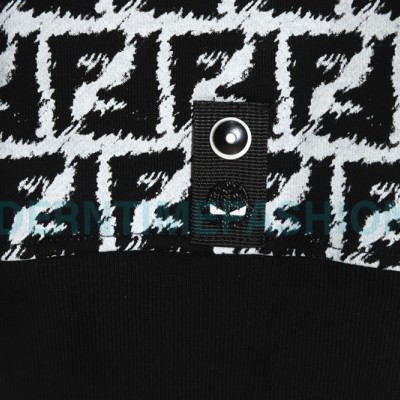 Fendi - 23FW Full Print Double F Print Round Neck Hoodie