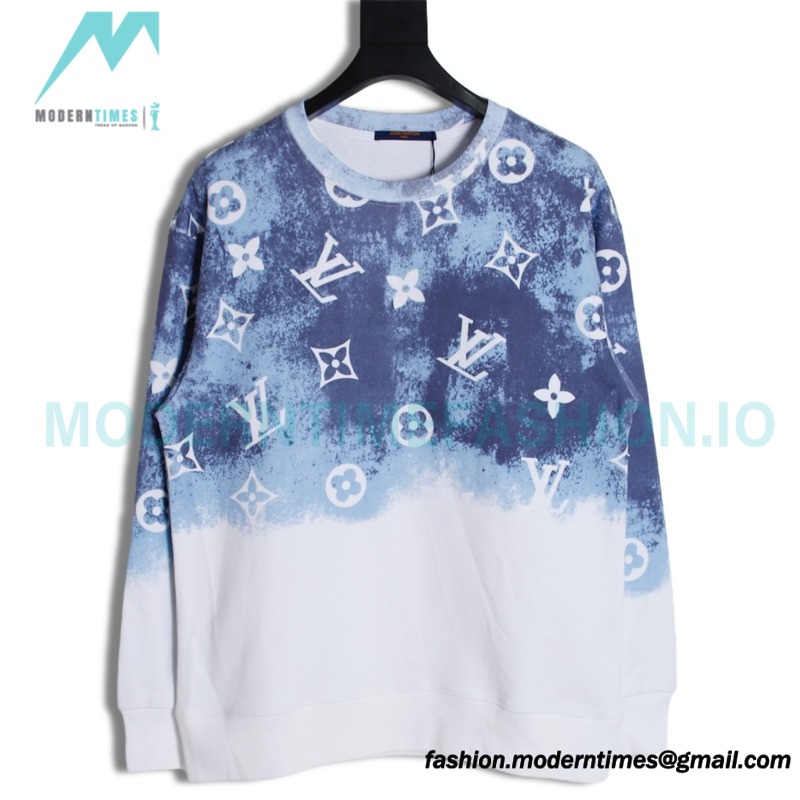 Louis Vuitton - 23FW Star Presbyterian Gradient Crewneck Hoodie Louis Vuitton - 23FW Star Presbyterian Gradient Crewneck Hoodie