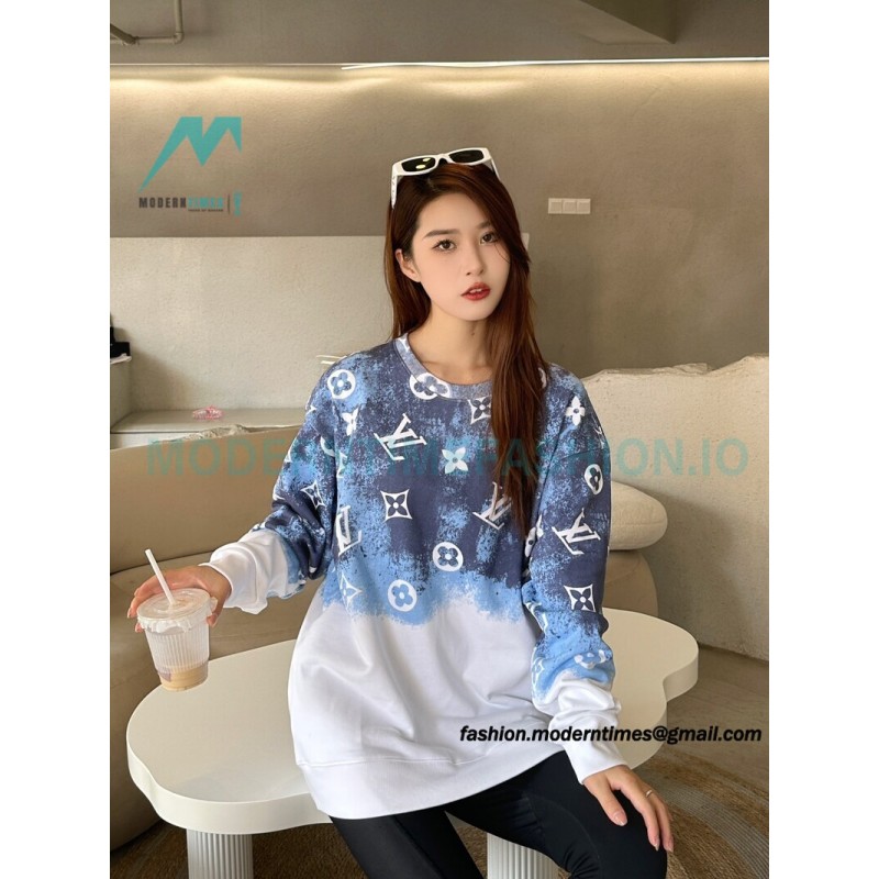 Louis Vuitton - 23FW Star Presbyterian Gradient Crewneck Hoodie Louis Vuitton - 23FW Star Presbyterian Gradient Crewneck Hoodie