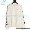 Off White - Monet Oil Painting Printed Crew-neck Hoodie Off White - Monet Oil Painting Printed Crew-neck Hoodie