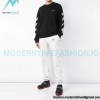 Off White - Monet Oil Painting Printed Crew-neck Hoodie Off White - Monet Oil Painting Printed Crew-neck Hoodie