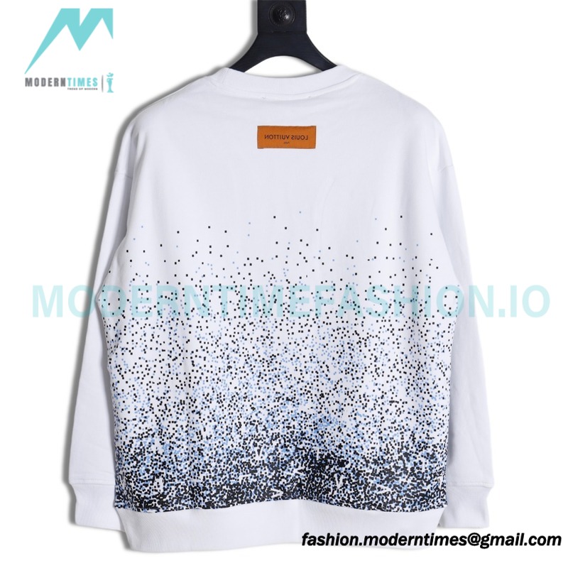 Louis Vuitton - 23Fw Splash Ink Full Star Gradient Logo Printed Round Neck Hoodie Louis Vuitton - 23Fw Splash Ink Full Star Gradient Logo Printed Round Neck Hoodie
