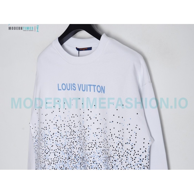 Louis Vuitton - 23Fw Splash Ink Full Star Gradient Logo Printed Round Neck Hoodie Louis Vuitton - 23Fw Splash Ink Full Star Gradient Logo Printed Round Neck Hoodie