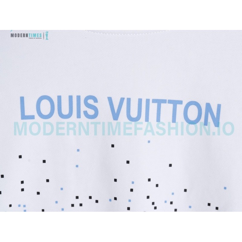 Louis Vuitton - 23Fw Splash Ink Full Star Gradient Logo Printed Round Neck Hoodie Louis Vuitton - 23Fw Splash Ink Full Star Gradient Logo Printed Round Neck Hoodie