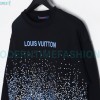 Louis Vuitton - 23Fw Splash Ink Full Star Gradient Logo Printed Round Neck Hoodie Louis Vuitton - 23Fw Splash Ink Full Star Gradient Logo Printed Round Neck Hoodie