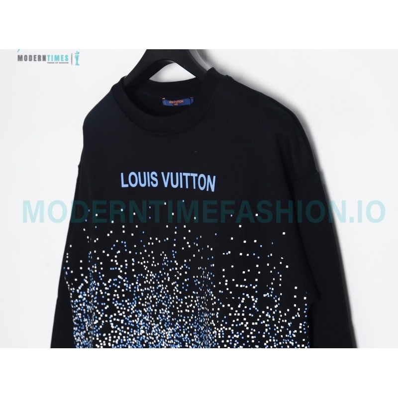Louis Vuitton - 23Fw Splash Ink Full Star Gradient Logo Printed Round Neck Hoodie Louis Vuitton - 23Fw Splash Ink Full Star Gradient Logo Printed Round Neck Hoodie
