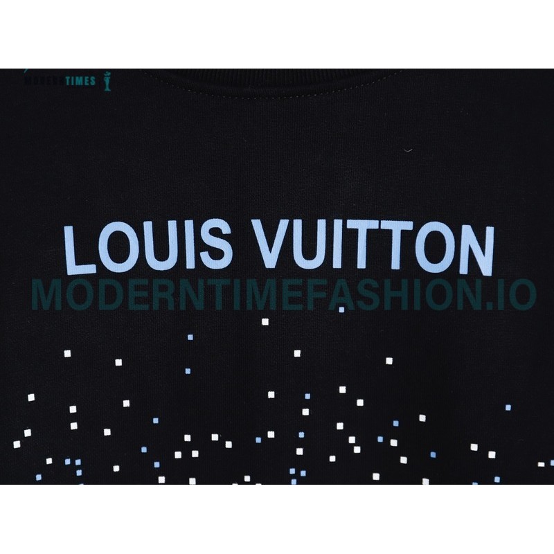 Louis Vuitton - 23Fw Splash Ink Full Star Gradient Logo Printed Round Neck Hoodie Louis Vuitton - 23Fw Splash Ink Full Star Gradient Logo Printed Round Neck Hoodie
